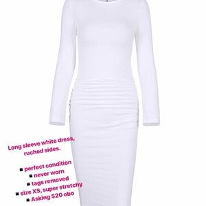 Long sleeve//white dress